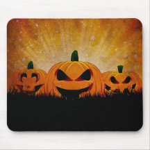 Halloween Pumpkin Bats & Witches #8 Mouse Pad