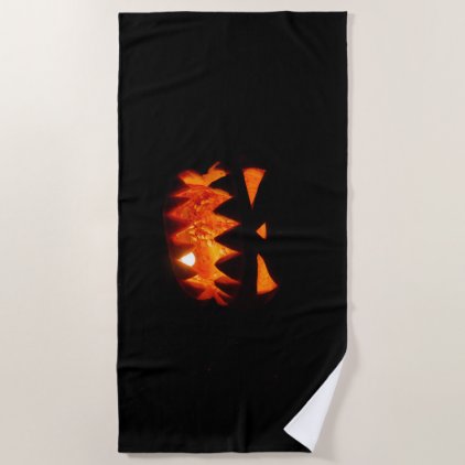 Halloween Pumpkin Beach Towel