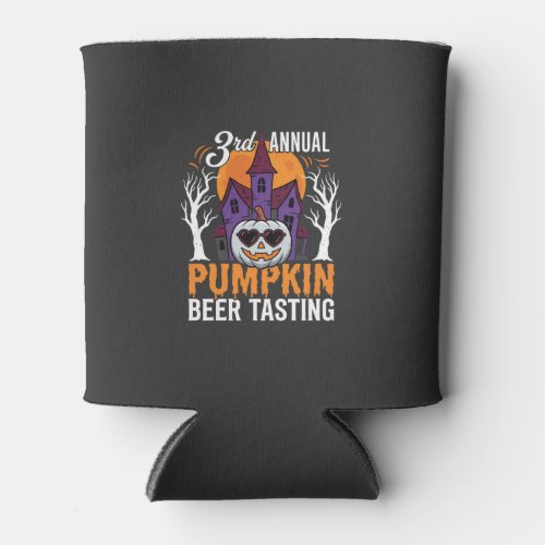 Halloween Pumpkin Beer Tasting Haunted House Can Cooler