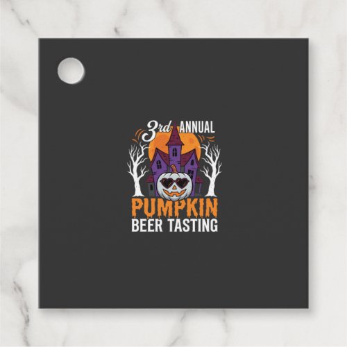 Halloween Pumpkin Beer Tasting Haunted House Favor Tags