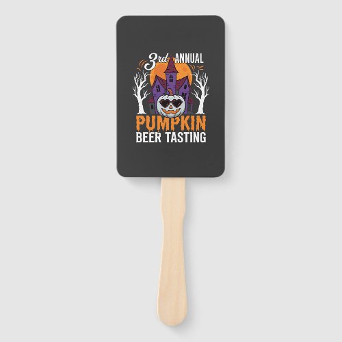 Halloween Pumpkin Beer Tasting Haunted House Hand Fan