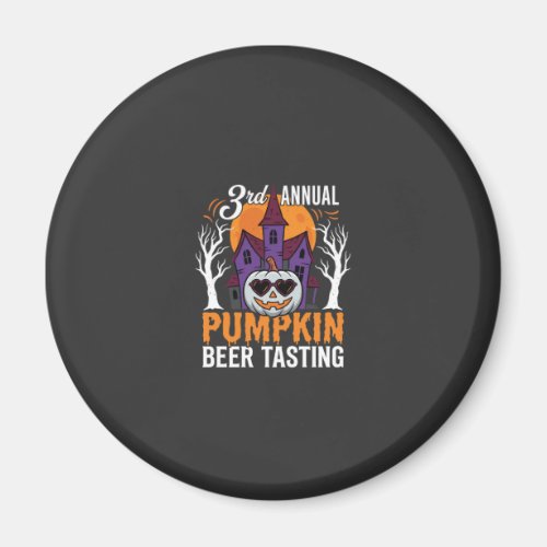 Halloween Pumpkin Beer Tasting Haunted House Magnet
