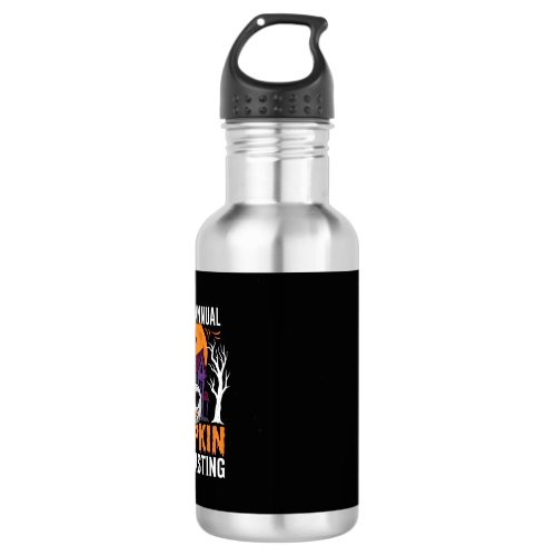 Halloween Pumpkin Beer Tasting Haunted House Stainless Steel Water Bottle
