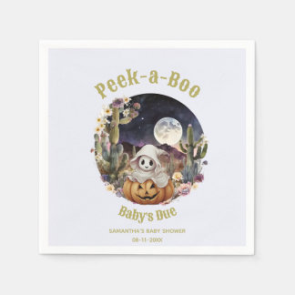 Halloween Pumpkin Boo baby shower Napkins