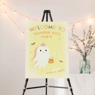 Halloween Pumpkin Boo Party Foam Board