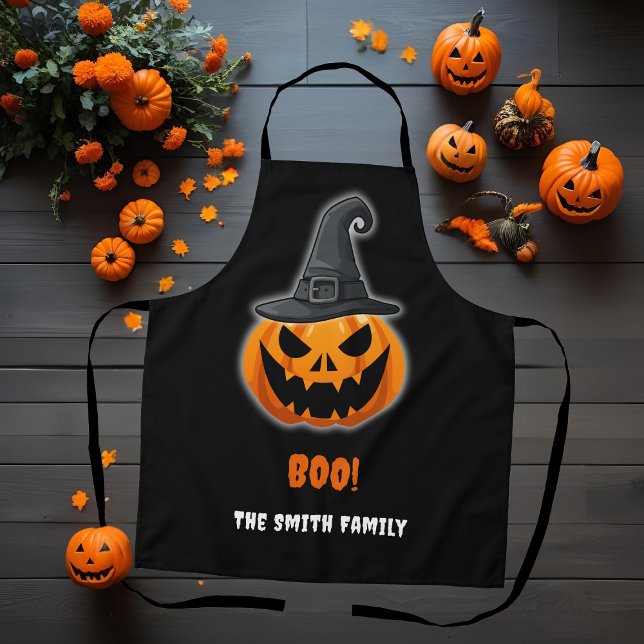 Halloween Pumpkin “BOO!” – Personalized Name Apron (Creator Uploaded)