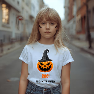 Halloween Pumpkin “BOO!” – Personalized Name T-Shirt