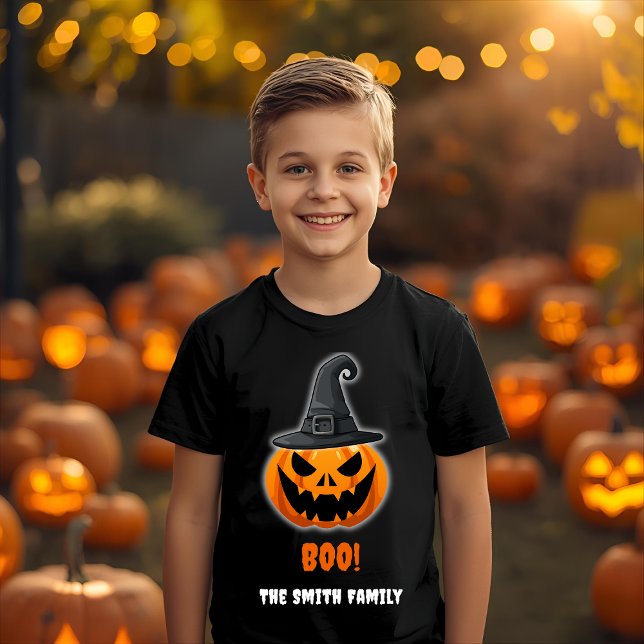 Halloween Pumpkin “BOO!” – Personalized Name T-Shirt (Creator Uploaded)