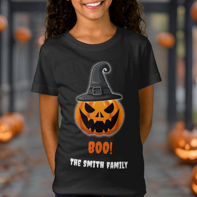 Halloween Pumpkin “BOO!” – Personalized Name T-Shirt (Creator Uploaded)