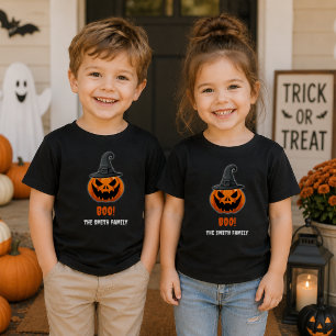 Halloween Pumpkin “BOO!” – Personalized Name Toddler T-shirt