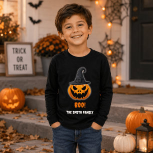 Halloween Pumpkin “BOO!” – Personalized Name Tri-Blend Shirts