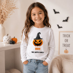 Halloween Pumpkin “BOO!” – Personalized Name Tri-Blend Shirts