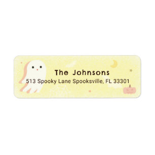 Halloween Pumpkin Boo Return Address Label