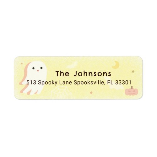 Halloween Pumpkin Boo Return Address Label