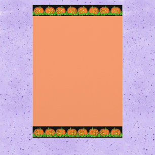 Halloween Pumpkin Border Stationery