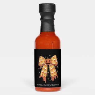 Halloween Pumpkin Bow Candy Corn Hot Sauces