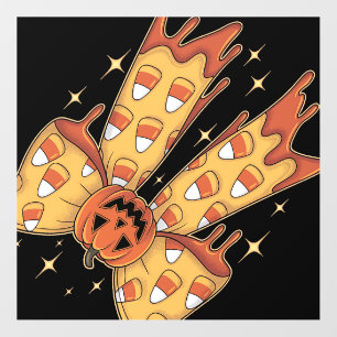 Halloween Pumpkin Bow Candy Corn Wall Decal