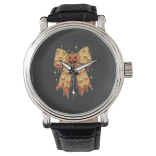 Halloween Pumpkin Bow Candy Corn Watch