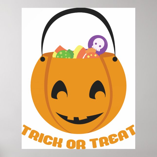 Halloween Pumpkin Bucket Poster (Front)
