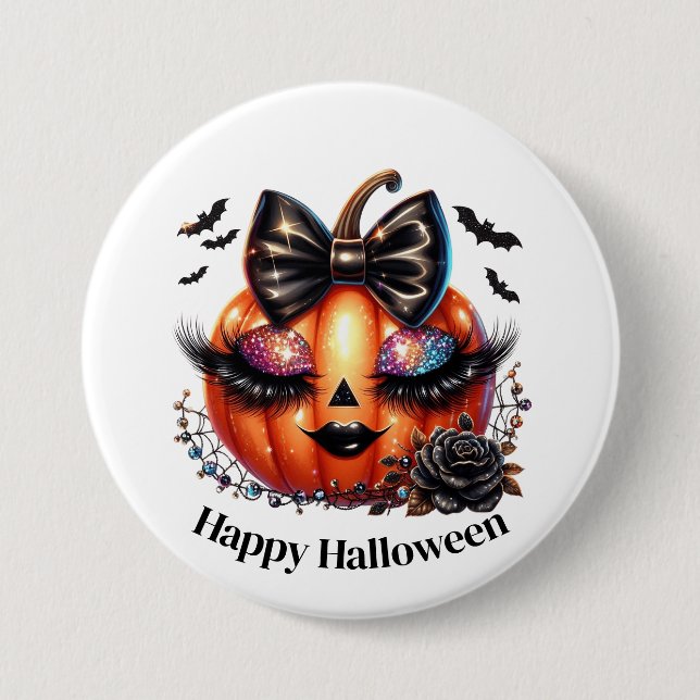 Halloween Pumpkin  Button (Front)