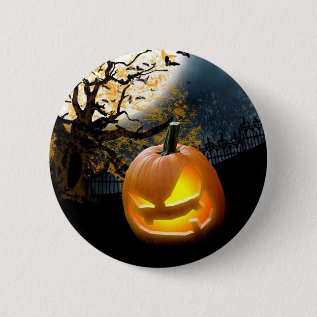 Halloween Pumpkin Button (Front)