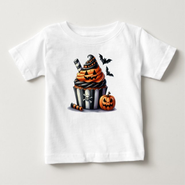 Halloween Pumpkin Cake Tee Shirt (Front)