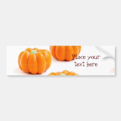 Halloween pumpkin candy bumper sticker
