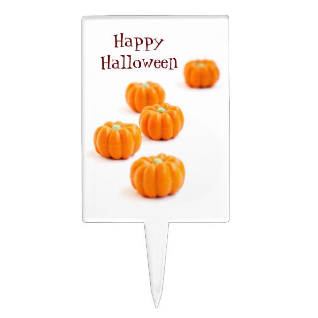 Halloween pumpkin candy cake topper (Front)