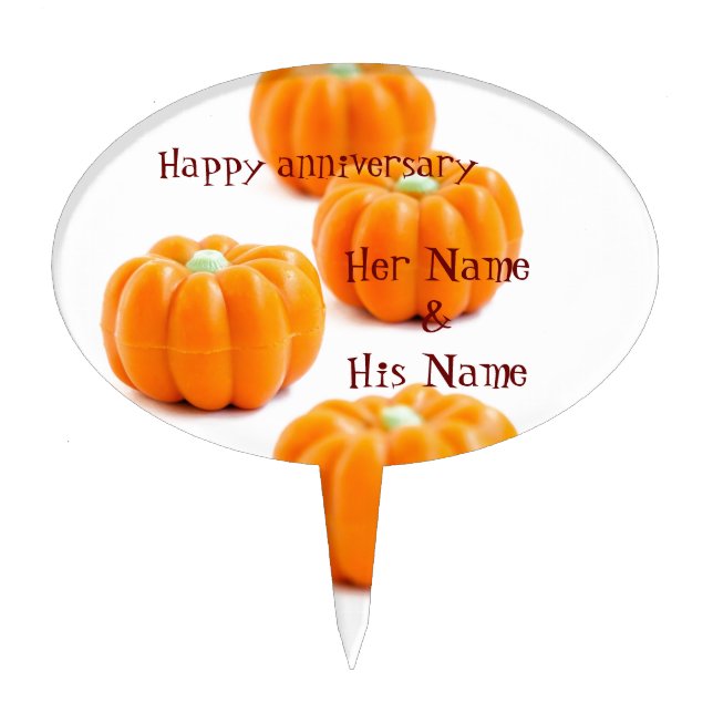 Halloween pumpkin candy cake topper (Front)