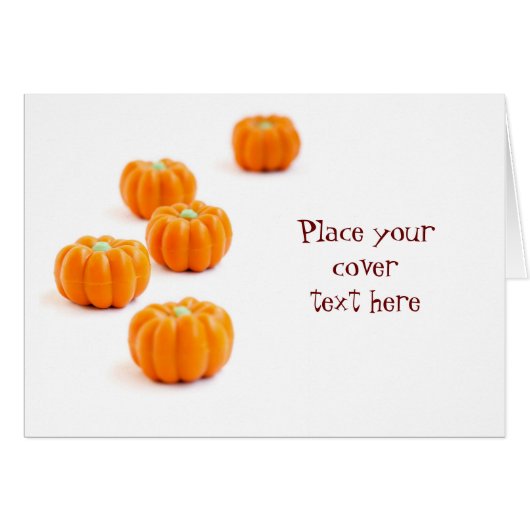 Halloween pumpkin candy cards (Front Horizontal)