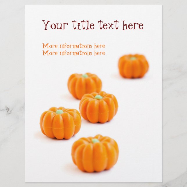 Halloween pumpkin candy flyer (Front)
