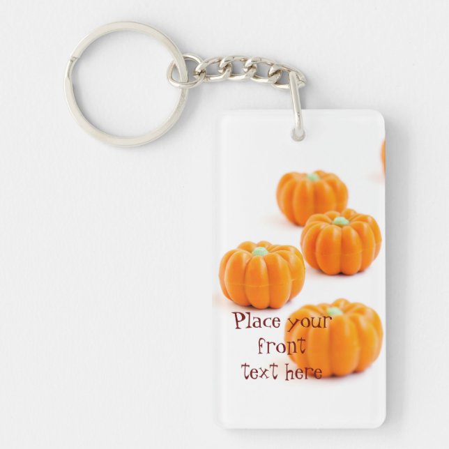 Halloween pumpkin candy keychain (Front)
