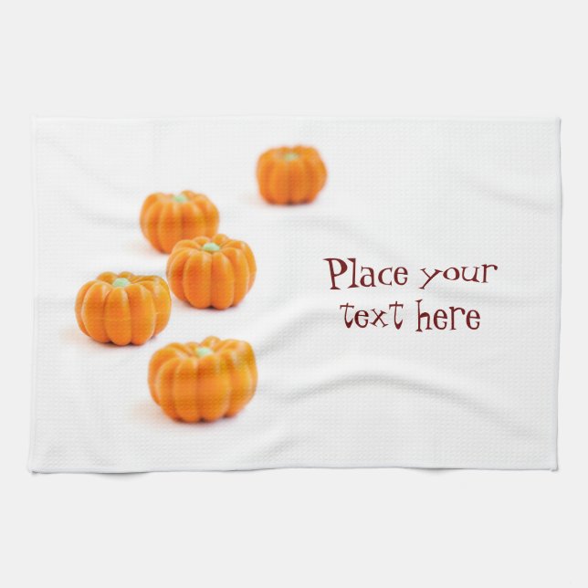Halloween pumpkin candy kitchen towel (Horizontal)