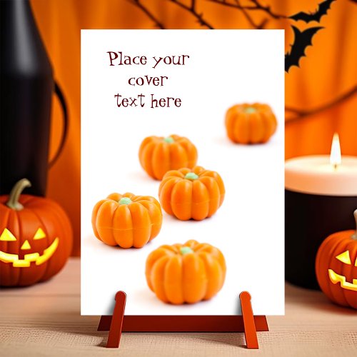 Halloween pumpkin candy postcard