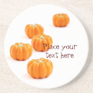Halloween pumpkin candy sandstone coaster