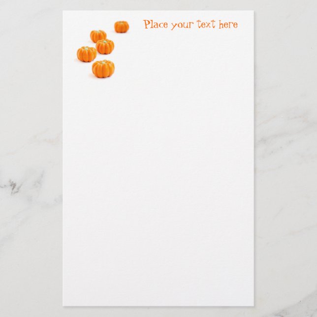 Halloween pumpkin candy stationery (Front)