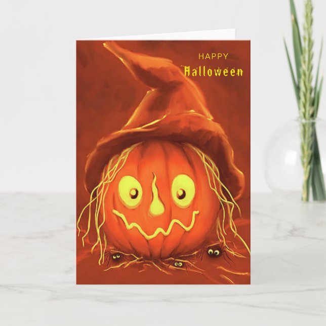 Halloween pumpkin card (Front)