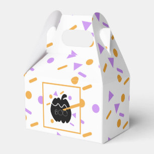 Halloween Pumpkin Carving Black Orange Sprinkles Favor Boxes