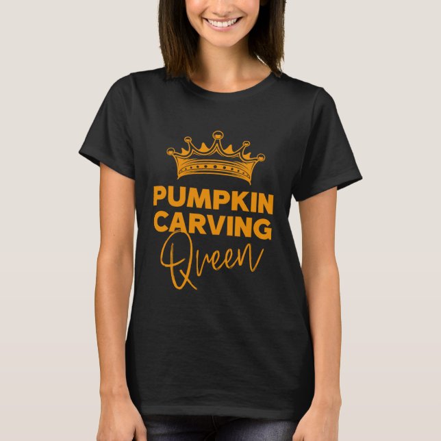 Halloween Pumpkin Carving King Trick Treat Costume T-Shirt (Front)