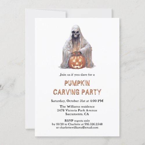 Halloween Pumpkin Carving Party  Invitation