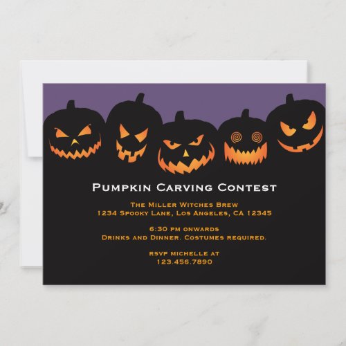 Halloween Pumpkin Carving Party Invitation