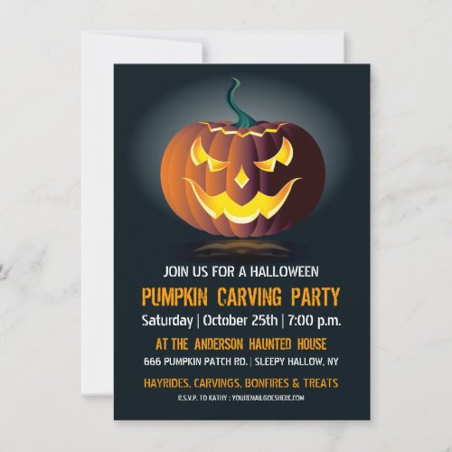 Halloween Pumpkin Carving Party Invitation