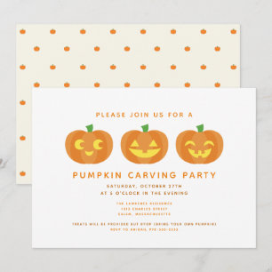 Halloween Pumpkin Carving Party Invitation
