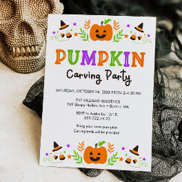 Halloween Pumpkin Carving Party Invitation