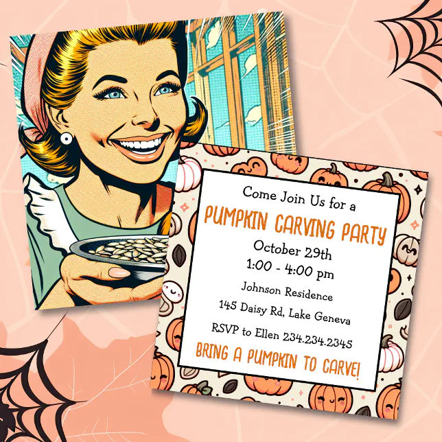 Halloween Pumpkin Carving Party Invitation | Zazzle