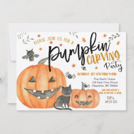 Halloween Pumpkin Carving Party Invitation