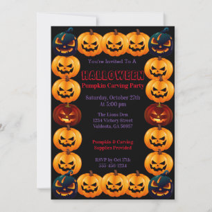 Halloween Pumpkin Carving Party Invitation