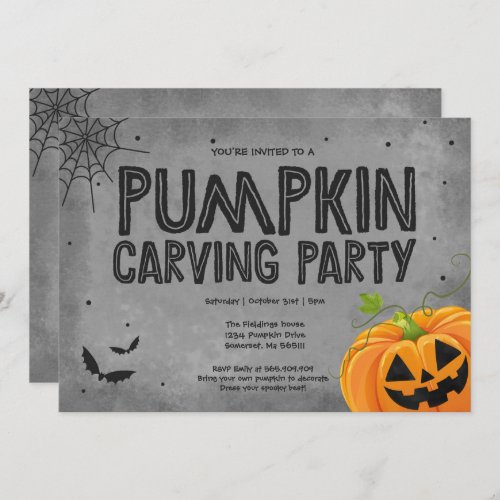 Halloween Pumpkin Carving Party Invitation