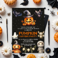 Halloween Pumpkin Carving Party Invite