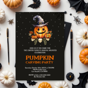 Halloween Pumpkin Carving Party Invite